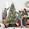 Frosted Scotch Pine Christmas Tree Cordless Setup with 1,320 Tips & 2-in-1 LED Lights for indoor holiday decoration